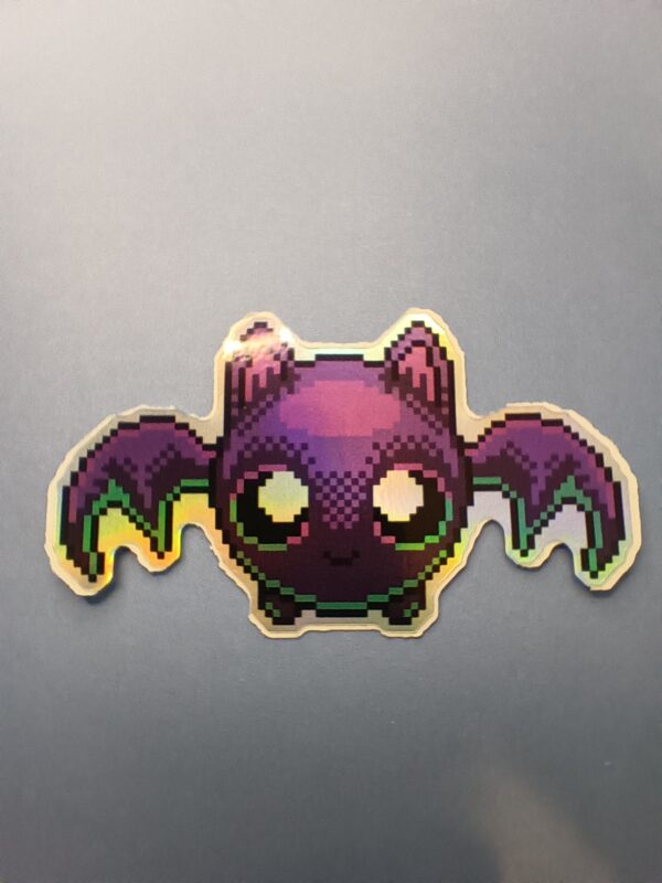 Bat Holographic Weatherproof Sticker - Image 2