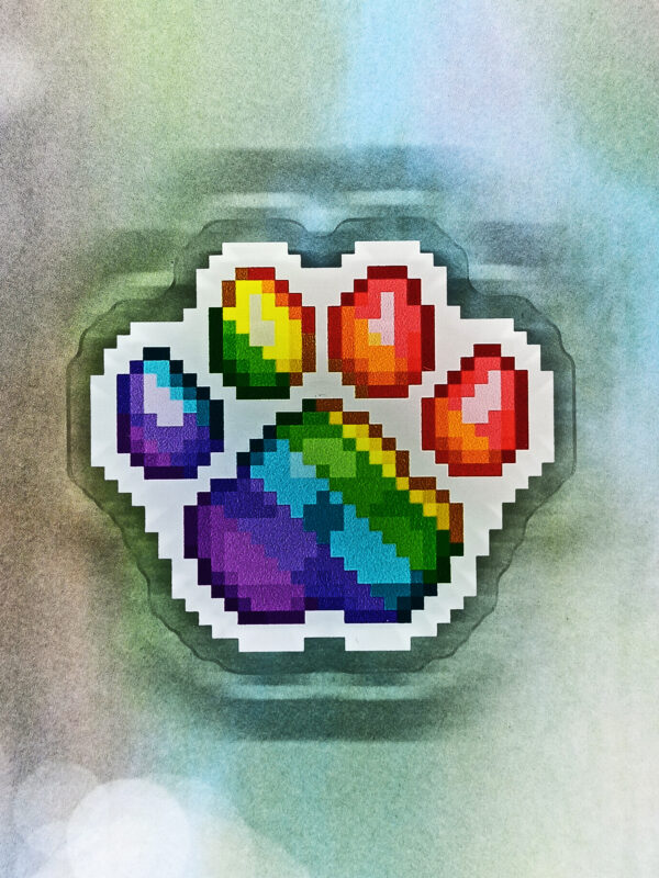 Rainbow Pawprint Magnet