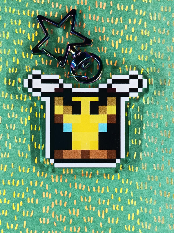 Minecraft Bee Keyring