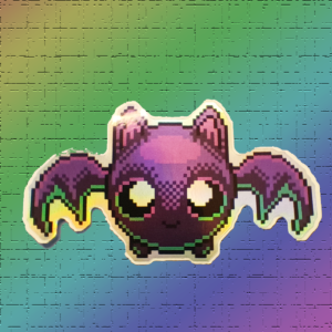 Bat Holographic Weatherproof Sticker