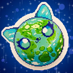 Cat Planet Weatherproof Sticker