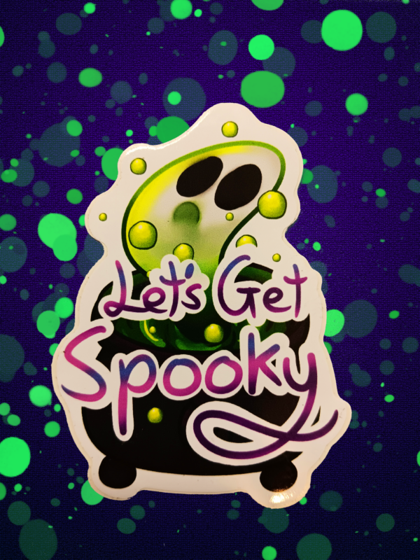 Let's Get Spooky Weatherproof Sticker