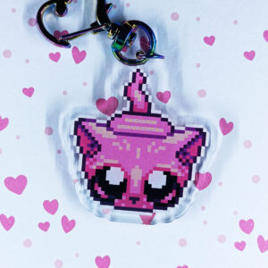 Pink Kitty Keyring