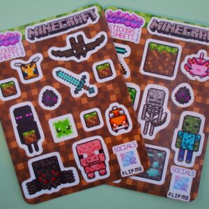 Minecraft Sticker Sheet Set