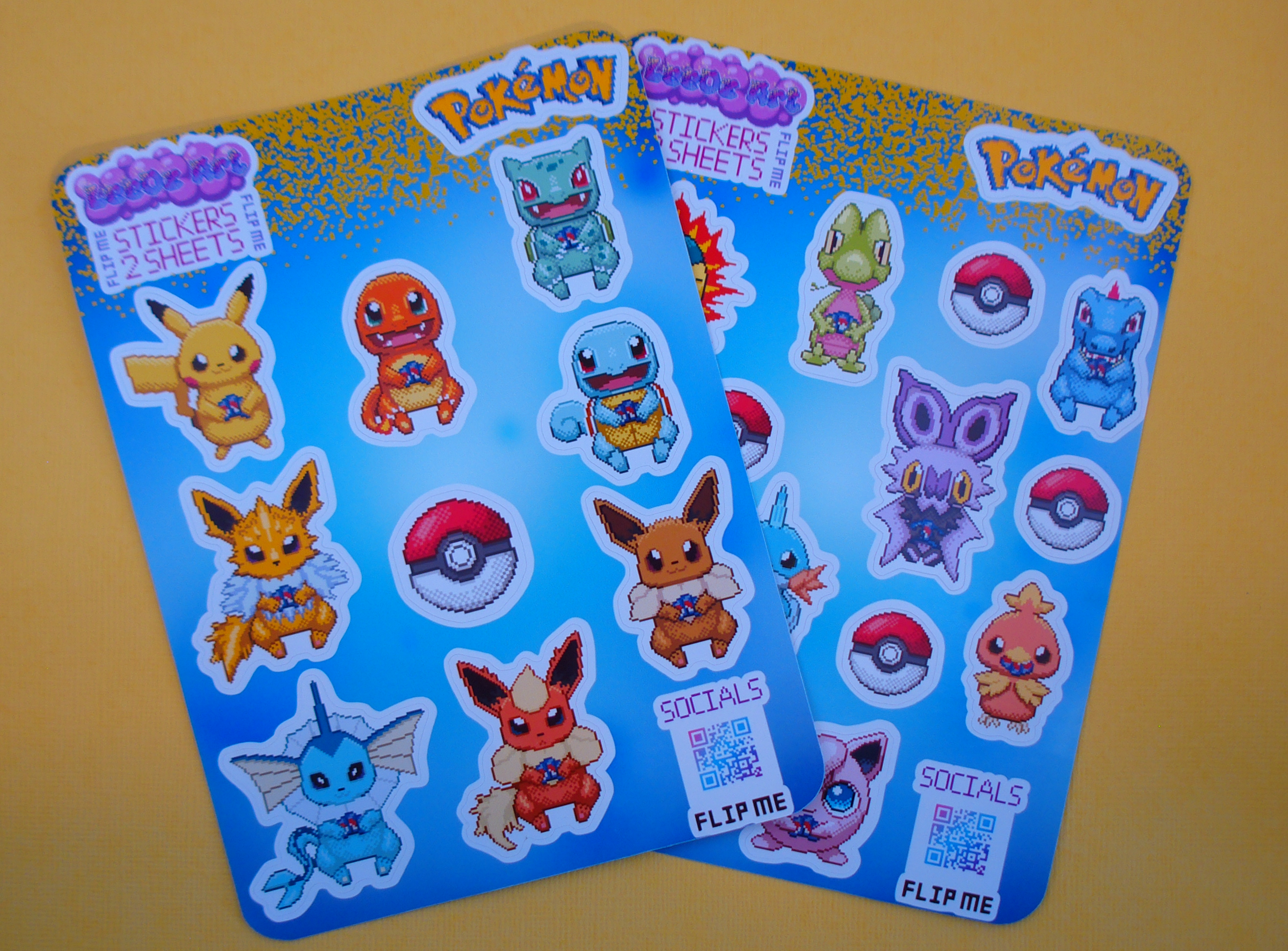 Pokemon Sticker Sheet Set