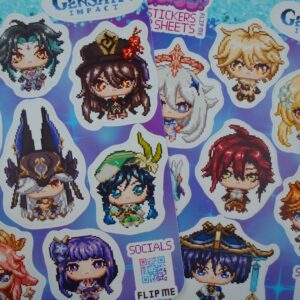 Genshin Impact Sticker Sheet Set
