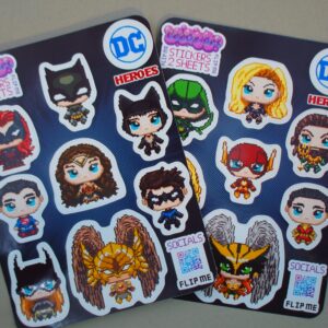 DC Heroes Sticker Sheet Set