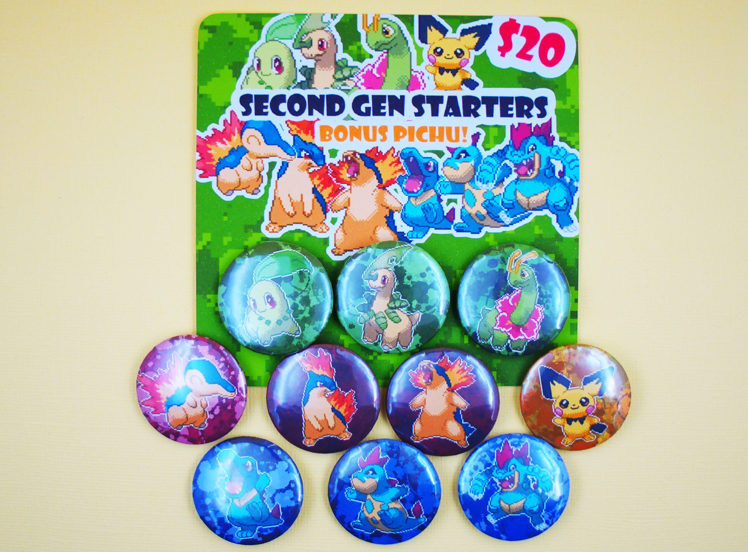 Second Gen Starters Badge Pack